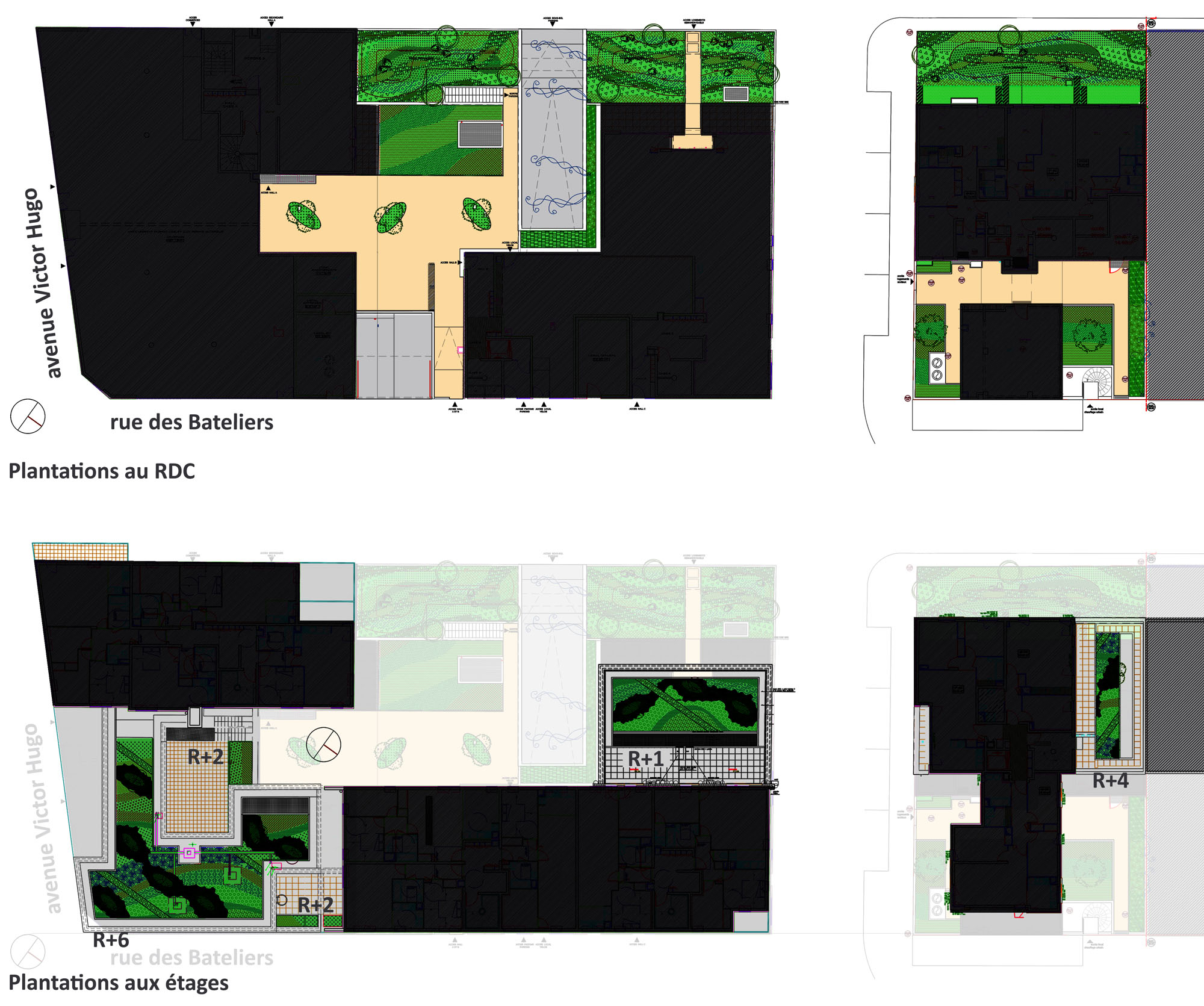 Plans de plantation du RDC au R+6