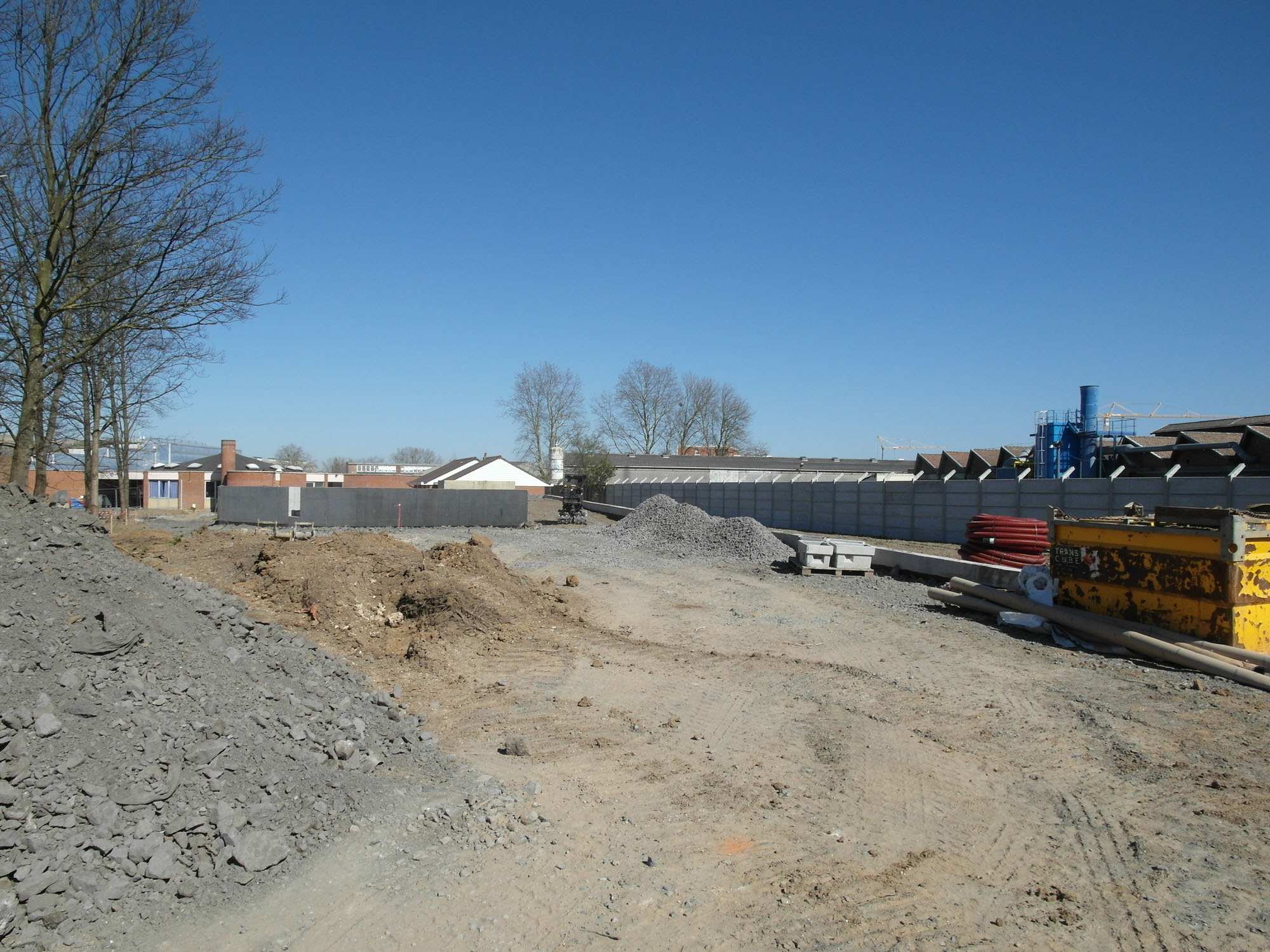 Site au démarrage des travaux