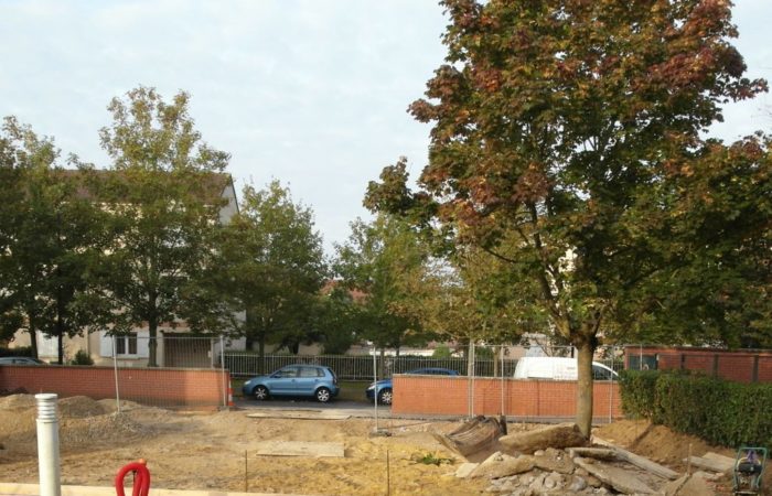 Site au démarrage des travaux