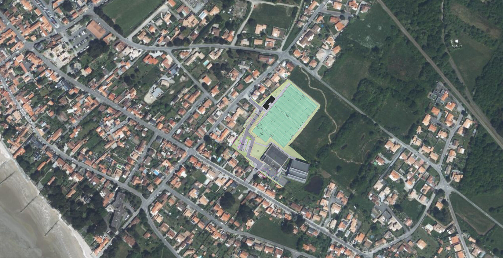 bernerie-vue aerienne-zone humide